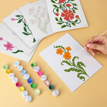 Load image into Gallery viewer, Mini Paint by Numbers Set 5.9"x7.9" (6 pieces) - Wildflower Illustrations
