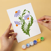 Load image into Gallery viewer, Mini Paint by Numbers Set 5.9"x7.9" (6 pieces) - Wildflower Illustrations