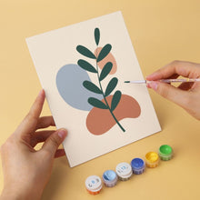 Load image into Gallery viewer, Mini Paint by Numbers Set 5.9"x7.9" (6 pieces) - Abstract Foliage