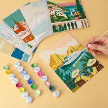 Load image into Gallery viewer, Mini Paint by Numbers Set 5.9"x7.9" (6 pieces) - Seaside Journeys