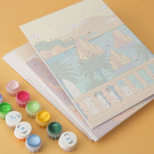 Load image into Gallery viewer, Mini Paint by Numbers Set 5.9"x7.9" (6 pieces) - Grand Tour Poster