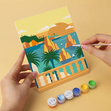 Load image into Gallery viewer, Mini Paint by Numbers Set 5.9"x7.9" (6 pieces) - Grand Tour Poster