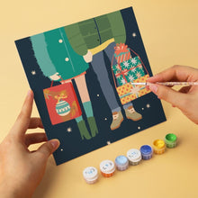 Load image into Gallery viewer, Mini Paint by Numbers Set 7.9"x7.9" (6 pieces) - Enchanted Christmas