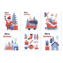 Load image into Gallery viewer, Mini Paint by Numbers Set 7.9"x7.9" (6 pieces) - Classic Holiday Figured'Art