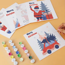 Load image into Gallery viewer, Mini Paint by Numbers Set 7.9"x7.9" (6 pieces) - Classic Holiday