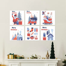Load image into Gallery viewer, Mini Paint by Numbers Set 7.9"x7.9" (6 pieces) - Classic Holiday