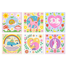 Load image into Gallery viewer, Mini Paint by Numbers Set 7.9"x7.9" (6 pieces) - Playful Folk Creatures Figured'Art