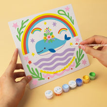 Load image into Gallery viewer, Mini Paint by Numbers Set 7.9"x7.9" (6 pieces) - Playful Folk Creatures