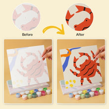 Load image into Gallery viewer, Mini Paint by Numbers Set 7.9"x7.9" (6 pieces) - Summer Shapes