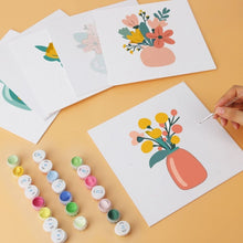 Load image into Gallery viewer, Mini Paint by Numbers Set 7.9"x7.9" (6 pieces) - Minimal Bouquets