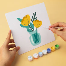 Load image into Gallery viewer, Mini Paint by Numbers Set 7.9"x7.9" (6 pieces) - Minimal Bouquets