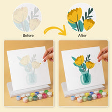 Load image into Gallery viewer, Mini Paint by Numbers Set 7.9"x7.9" (6 pieces) - Minimal Bouquets