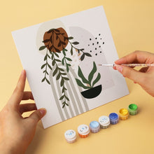 Load image into Gallery viewer, Mini Paint by Numbers Set 7.9"x7.9" (6 pieces) - Terracotta Botanicals