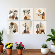 Load image into Gallery viewer, Mini Paint by Numbers Set 7.9"x7.9" (6 pieces) - Terracotta Botanicals