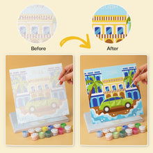 Load image into Gallery viewer, Mini Paint by Numbers Set 7.9"x7.9" (6 pieces) - Colorful Summer Days