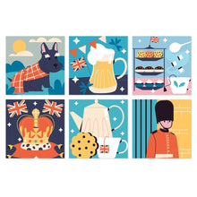 Load image into Gallery viewer, Mini Paint by Numbers Set 7.9"x7.9" (6 pieces) - British Icons Figured'Art