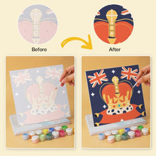 Load image into Gallery viewer, Mini Paint by Numbers Set 7.9"x7.9" (6 pieces) - British Icons