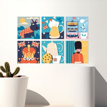 Load image into Gallery viewer, Mini Paint by Numbers Set 7.9"x7.9" (6 pieces) - British Icons
