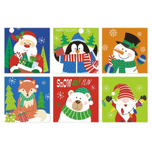 Load image into Gallery viewer, Mini Paint by Numbers Set 7.9"x7.9" (6 pieces) - Bright Christmas Icons Figured'Art