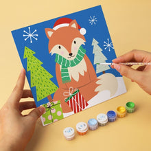 Load image into Gallery viewer, Mini Paint by Numbers Set 7.9"x7.9" (6 pieces) - Bright Christmas Icons