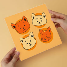 Load image into Gallery viewer, Mini Paint by Numbers Set 7.9"x7.9" (6 pieces) - Cat's Party
