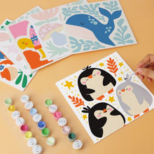 Load image into Gallery viewer, Mini Paint by Numbers Set 7.9"x7.9" (6 pieces) - Colorful Creature Mix