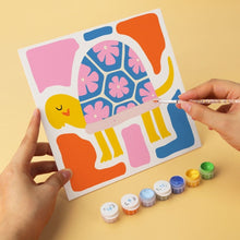Load image into Gallery viewer, Mini Paint by Numbers Set 7.9"x7.9" (6 pieces) - Colorful Creature Mix