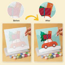 Load image into Gallery viewer, Mini Paint by Numbers Set 7.9"x7.9" (6 pieces) - Festive Fun Set