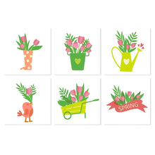 Load image into Gallery viewer, Mini Paint by Numbers Set 7.9"x7.9" (6 pieces) - Spring Bouquet Figured'Art