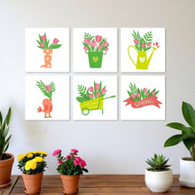 Load image into Gallery viewer, Mini Paint by Numbers Set 7.9"x7.9" (6 pieces) - Spring Bouquet
