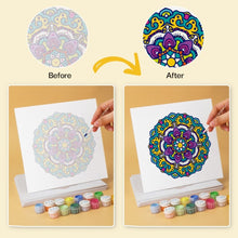 Load image into Gallery viewer, Mini Paint by Numbers Set 7.9"x7.9" (6 pieces) - Kaleidoscope Mandalas