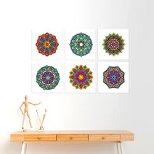 Load image into Gallery viewer, Mini Paint by Numbers Set 7.9"x7.9" (6 pieces) - Kaleidoscope Mandalas