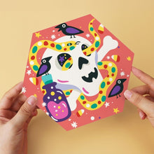 Load image into Gallery viewer, Mini Paint by Numbers Set - Hexagons (6 pieces) - Witchy Cat