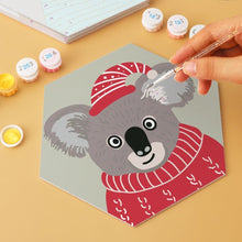 Load image into Gallery viewer, Mini Paint by Numbers Set - Hexagons (6 pieces) - Critter Portraits