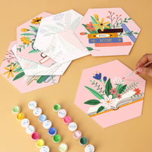 Load image into Gallery viewer, Mini Paint by Numbers Set - Hexagons (6 pieces) - Books in Bloom