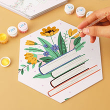 Load image into Gallery viewer, Mini Paint by Numbers Set - Hexagons (6 pieces) - Books in Bloom