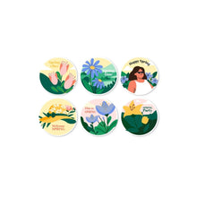 Load image into Gallery viewer, Mini Paint by Numbers Set - Discs Ø7.9" (6 pieces) - Blooming Seasons Figured'Art