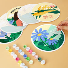Load image into Gallery viewer, Mini Paint by Numbers Set - Discs Ø7.9" (6 pieces) - Blooming Seasons