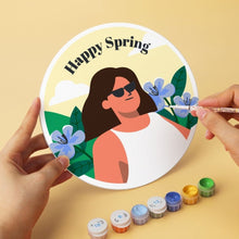 Load image into Gallery viewer, Mini Paint by Numbers Set - Discs Ø7.9" (6 pieces) - Blooming Seasons