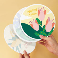 Load image into Gallery viewer, Mini Paint by Numbers Set - Discs Ø7.9" (6 pieces) - Blooming Seasons