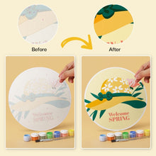 Load image into Gallery viewer, Mini Paint by Numbers Set - Discs Ø7.9" (6 pieces) - Blooming Seasons