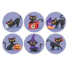 Load image into Gallery viewer, Mini Paint by Numbers Set - Discs Ø7.9" (6 pieces) - Cats and Witchcraft Figured'Art