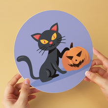 Load image into Gallery viewer, Mini Paint by Numbers Set - Discs Ø7.9" (6 pieces) - Cats and Witchcraft