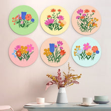 Load image into Gallery viewer, Mini Paint by Numbers Set - Discs Ø7.9" (6 pieces) - The Secret Garden