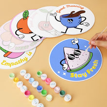 Load image into Gallery viewer, Mini Paint by Numbers Set - Discs Ø7.9" (6 pieces) - Sunny State of Mind
