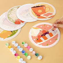 Load image into Gallery viewer, Mini Paint by Numbers Set - Discs Ø7.9" (6 pieces) - Sweet Season