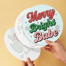 Load image into Gallery viewer, Mini Paint by Numbers Set - Discs Ø7.9" (6 pieces) - Warm Christmas Wishes