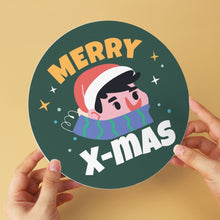 Load image into Gallery viewer, Mini Paint by Numbers Set - Discs Ø7.9" (6 pieces) - Christmas Cheer 2