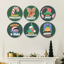 Load image into Gallery viewer, Mini Paint by Numbers Set - Discs Ø7.9" (6 pieces) - Christmas Cheer 2