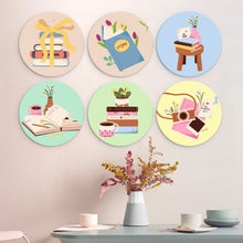 Load image into Gallery viewer, Mini Paint by Numbers Set - Discs Ø7.9" (6 pieces) - Little Creative Rituals